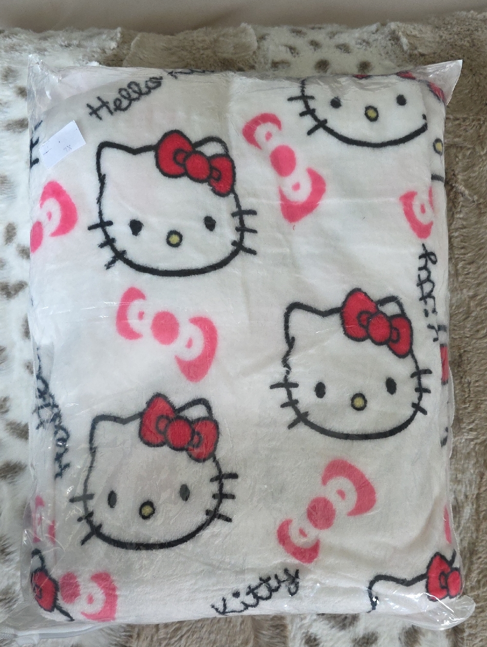 Hello Kitty Girls White Pink Red Fleece Pajama Bottoms